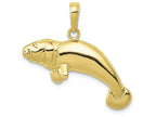 FJC Finejewelers 10k Yellow Gold Solid Polished Manatee Charm