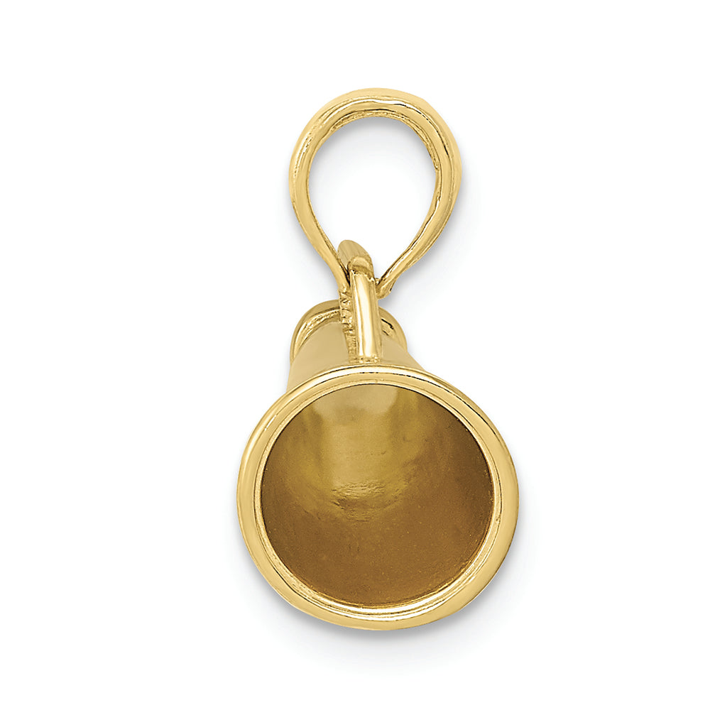 FJC Finejewelers 10k Yellow Gold Polished 3d Small Megaphone Charm