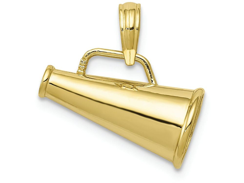 FJC Finejewelers 10k Yellow Gold Polished 3d Small Megaphone Charm