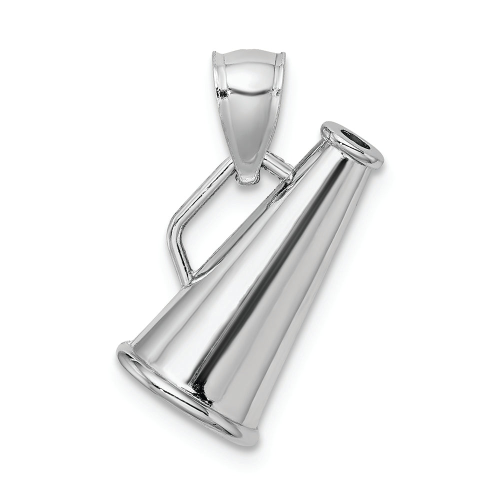 FJC Finejewelers 10k White Gold 3d Megaphone Charm