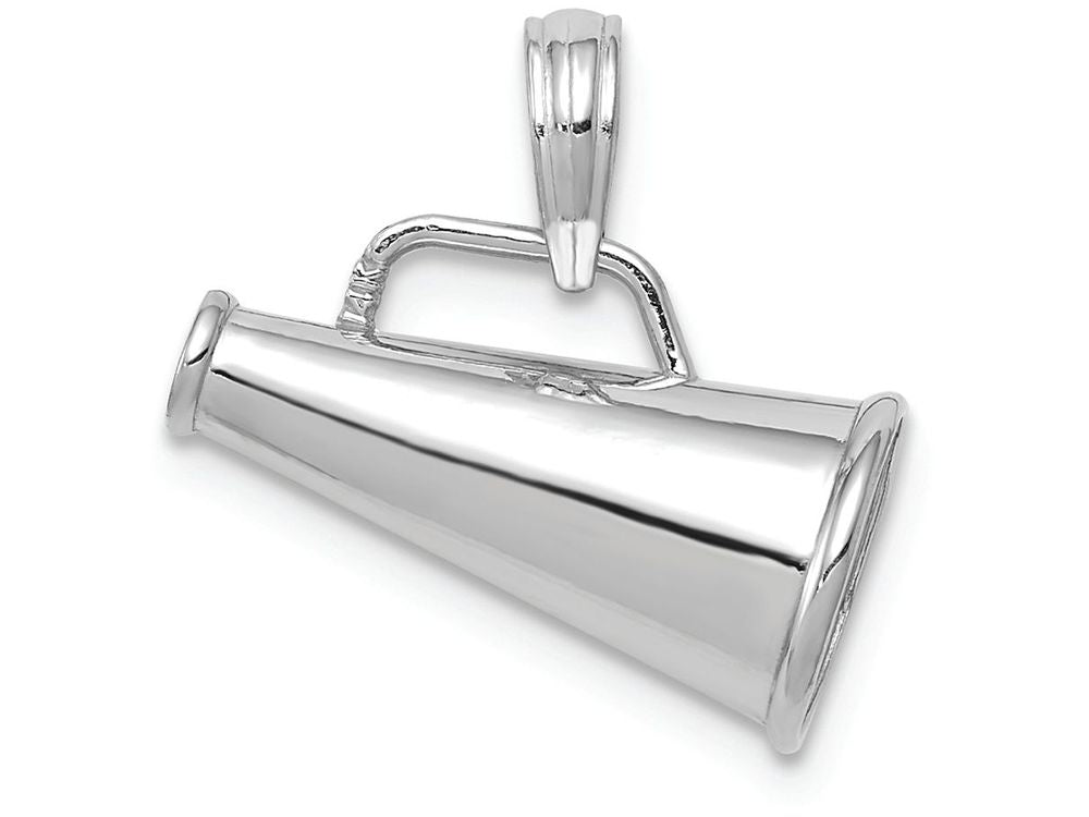 FJC Finejewelers 10k White Gold 3d Megaphone Charm