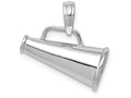 FJC Finejewelers 10k White Gold 3d Megaphone Charm