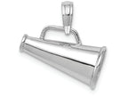 FJC Finejewelers 10k White Gold 3d Megaphone Charm