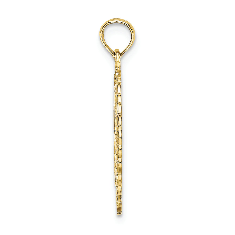 FJC Finejewelers 10k Yellow Gold Solid Polished Framed Gymnast Charm