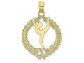 FJC Finejewelers 10k Yellow Gold Solid Polished Framed Gymnast Charm