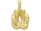 FJC Finejewelers 10k Yellow Gold Solid Polished Open-backed Boxing Gloves Charm