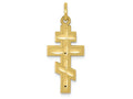 FJC Finejewelers 10k Yellow Gold Solid Flat-backed Eastern Orthodox Cross Charm