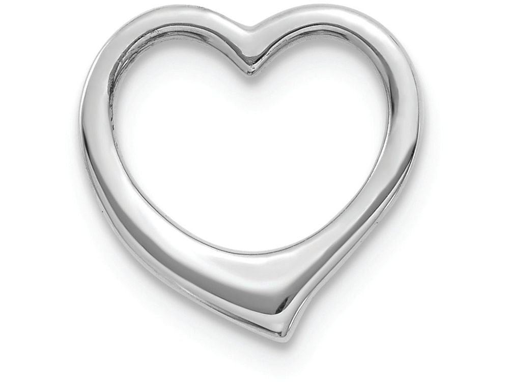 FJC Finejewelers 10k White Gold 3d Floating Heart Charm