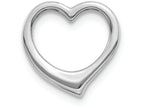 FJC Finejewelers 10k White Gold 3d Floating Heart Charm