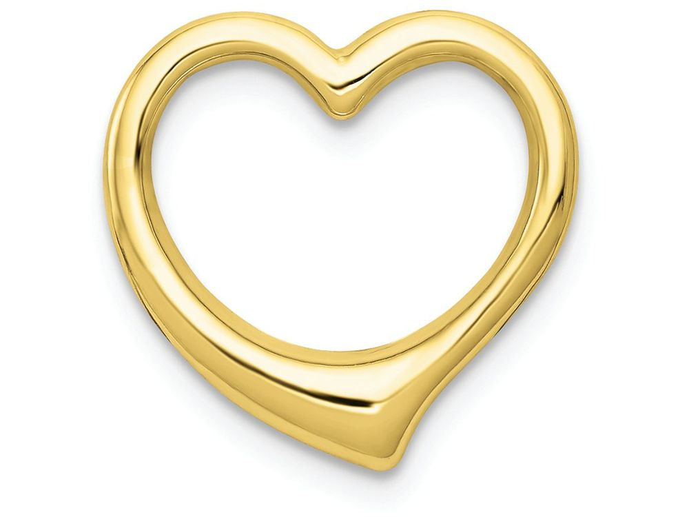 FJC Finejewelers 10k Yellow Gold 3d Floating Heart Charm