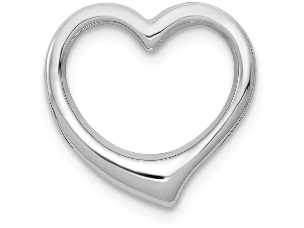 FJC Finejewelers 10k White Gold 3d Floating Heart Charm