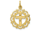 FJC Finejewelers 10k Yellow Gold Cross In Frame Charm