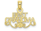 FJC Finejewelers 10k Yellow Gold Best Grandma with Flower Charm