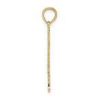 FJC Finejewelers 10k Yellow Gold #1 Dad Cut-out Vertical Charm
