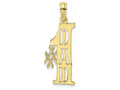 FJC Finejewelers 10k Yellow Gold #1 Dad Cut-out Vertical Charm