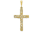 FJC Finejewelers 10k Yellow Gold Satin Polished Antiqued Cross Charm