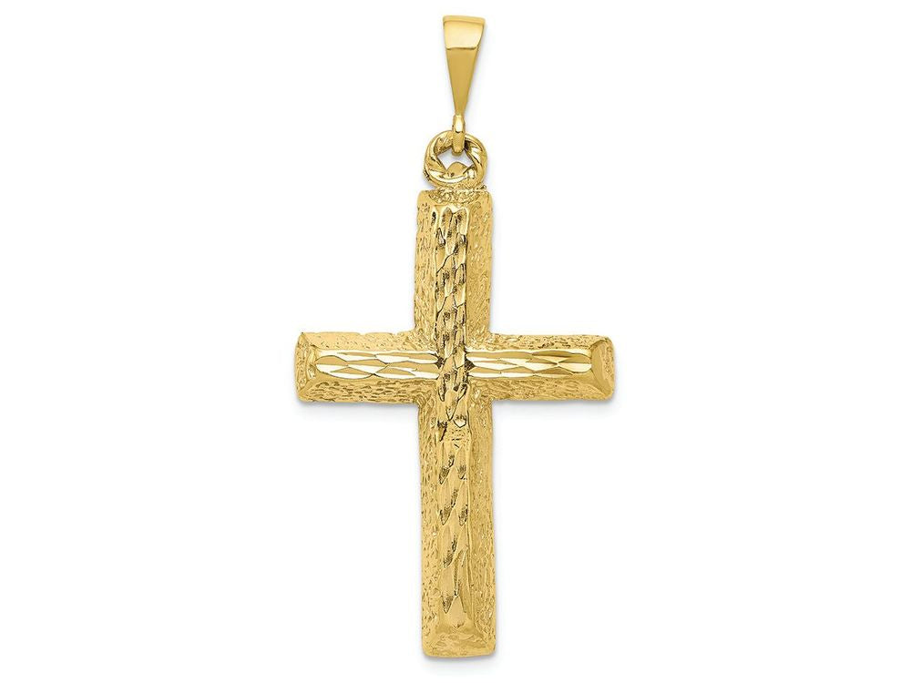 FJC Finejewelers 10k Yellow Gold Bright Cut Cross Charm