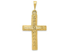 FJC Finejewelers 10k Yellow Gold Bright Cut Cross Charm