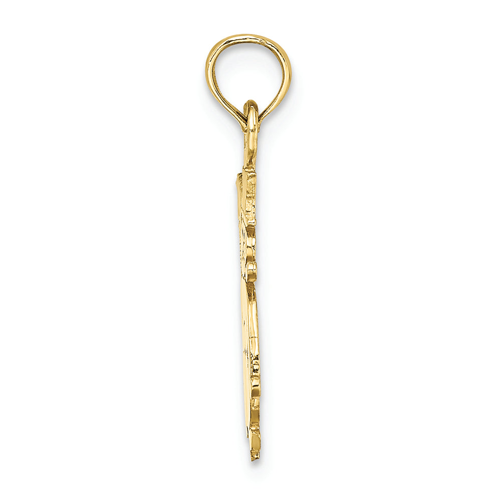 FJC Finejewelers 10k Yellow Gold Polished Snowman Charm