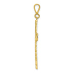 FJC Finejewelers 10k Yellow Gold Polished Nugget Cross Charm