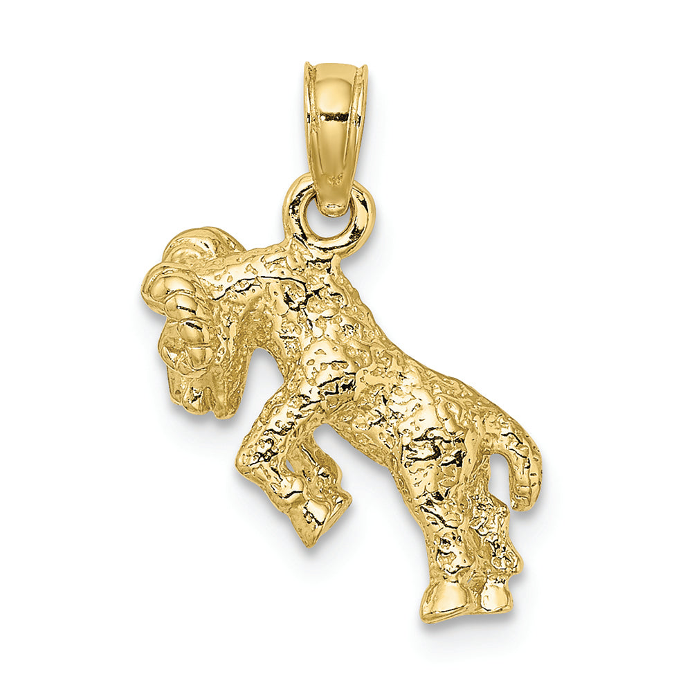 FJC Finejewelers 10k Yellow Gold 3d Aries Zodiac Charm