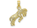 FJC Finejewelers 10k Yellow Gold 3d Aries Zodiac Charm