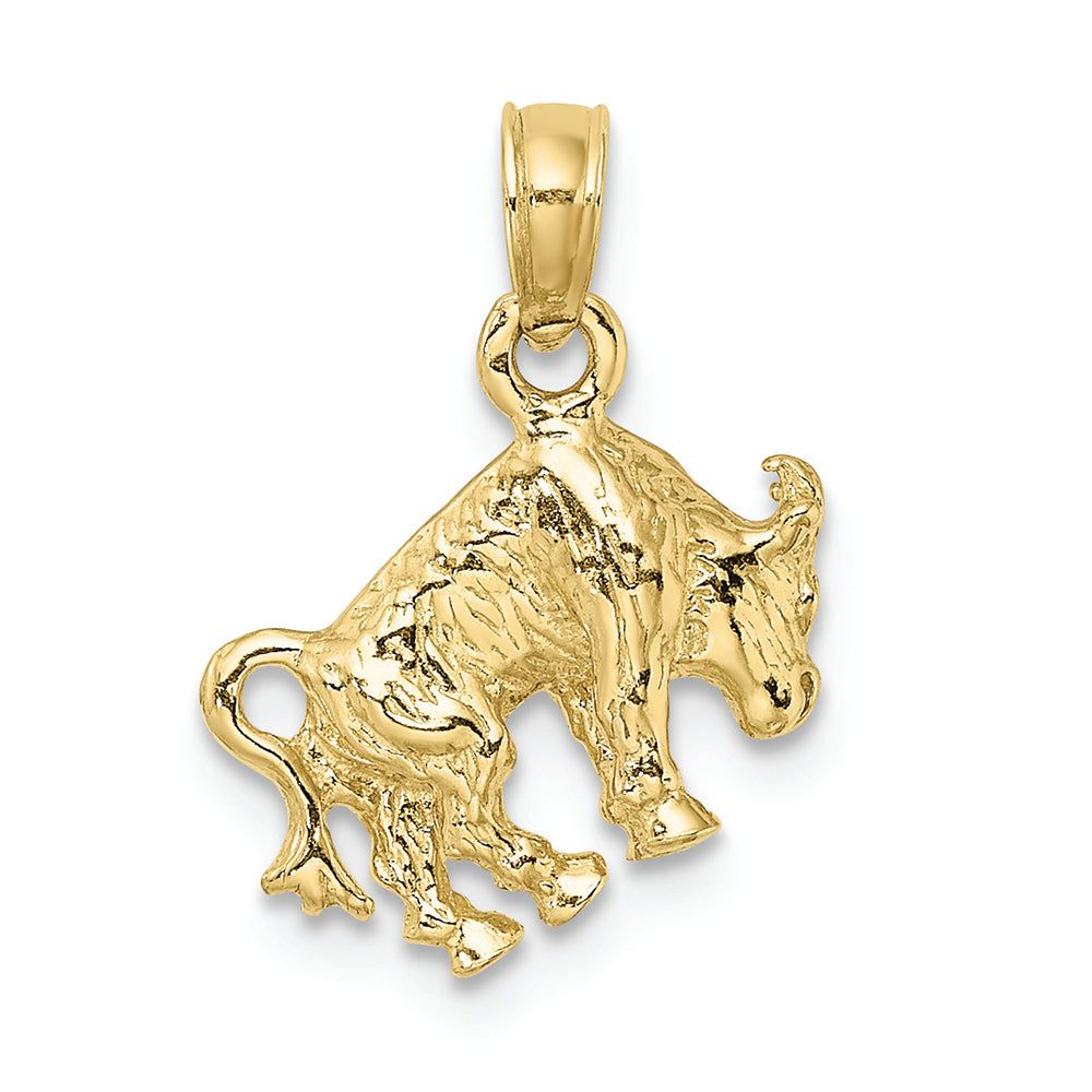 FJC Finejewelers 10k Yellow Gold 3d Taurus Zodiac Charm