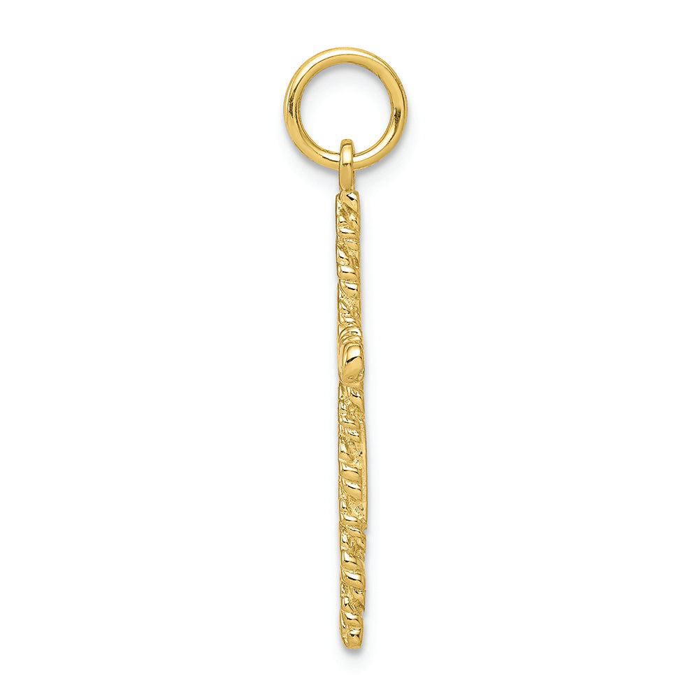 FJC Finejewelers 10k Yellow Gold Nugget Cross Charm