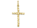 FJC Finejewelers 10k Yellow Gold Nugget Cross Charm