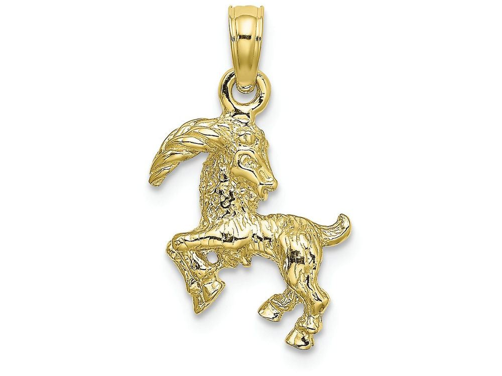 FJC Finejewelers 10k Yellow Gold 3d Capricorn Zodiac Charm