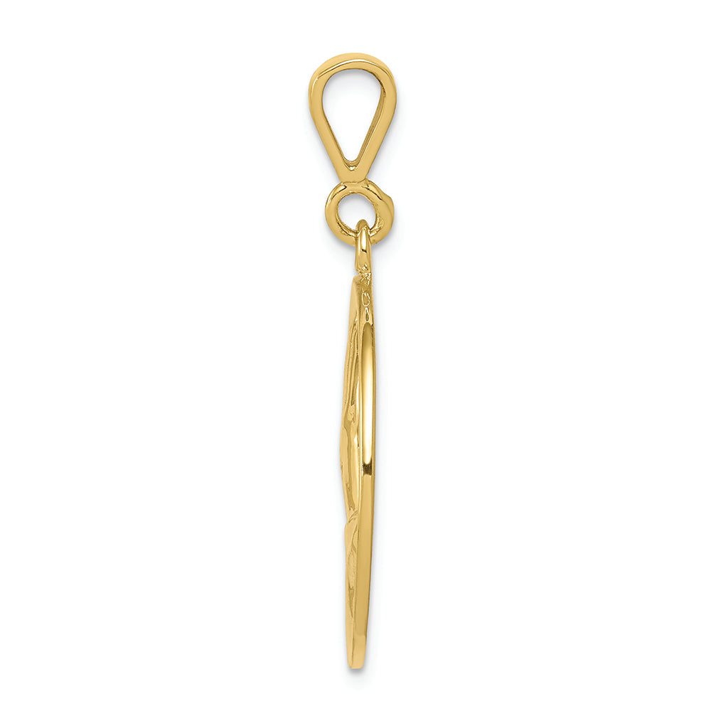 FJC Finejewelers 10k Yellow Gold Praying Hands Reversible with Serenity Prayer Charm