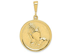 FJC Finejewelers 10k Yellow Gold Praying Hands Reversible with Serenity Prayer Charm