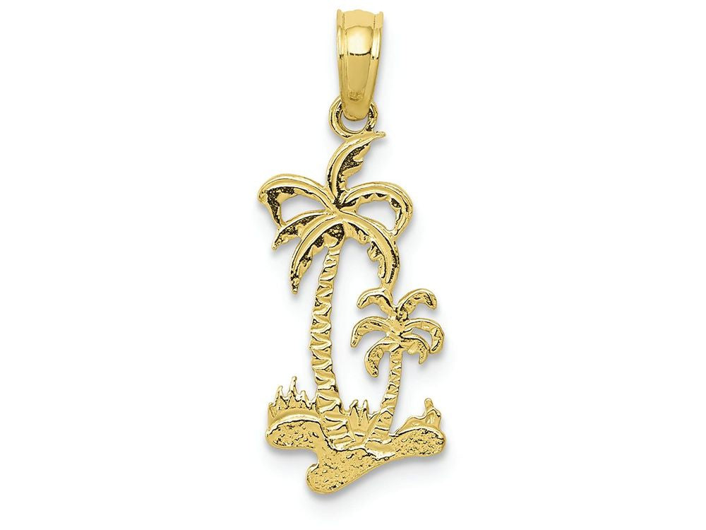 FJC Finejewelers 10k Yellow Gold Double Palm Trees Charm