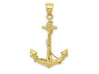 FJC Finejewelers 10k Yellow Gold 3d Anchor with Rope Charm