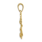 FJC Finejewelers 10k Yellow Gold 3d Anchor with Shackle And Entwined Rope Charm