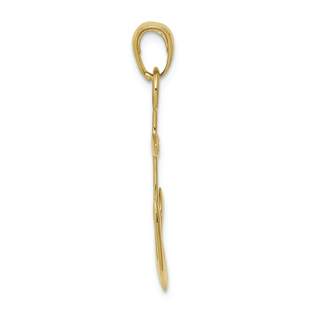 FJC Finejewelers 10k Yellow Gold 3d Anchor Charm