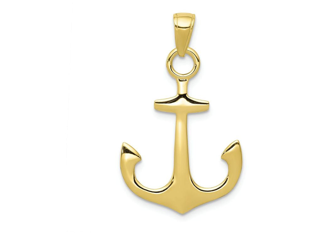 FJC Finejewelers 10k Yellow Gold 3d Anchor Charm