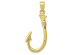 FJC Finejewelers 10k Yellow Gold 3d Fish Hook Charm