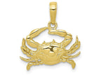FJC Finejewelers 10k Yellow Gold Blue Crab Charm