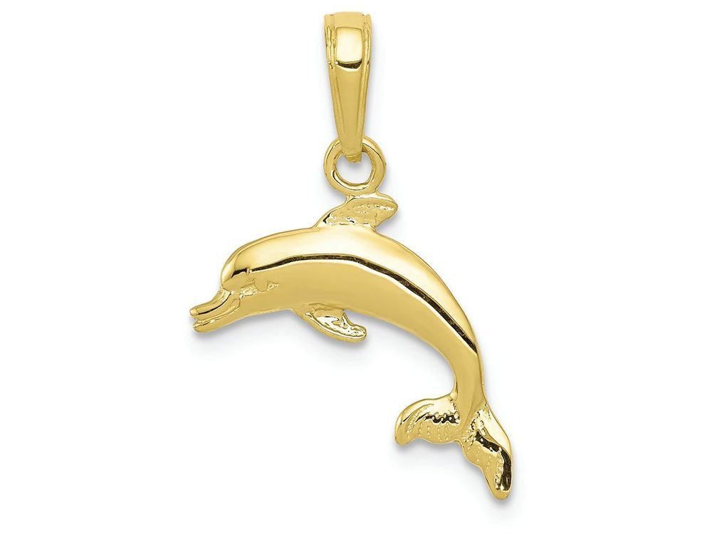 FJC Finejewelers 10k Yellow Gold Dolphin Jumping Charm