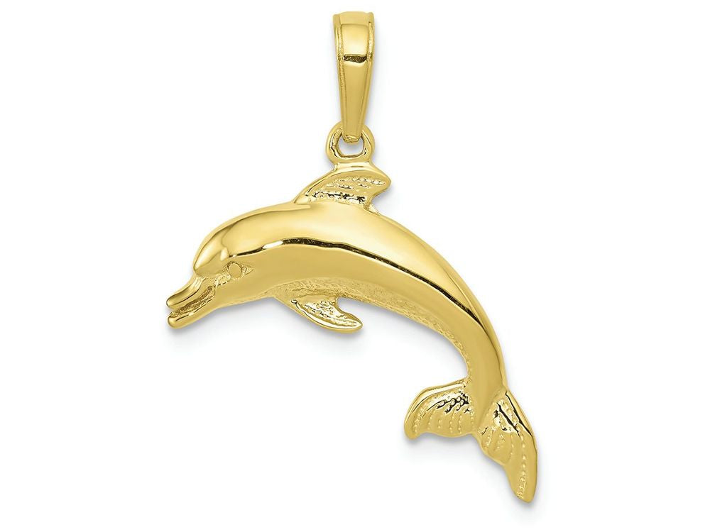 FJC Finejewelers 10k Yellow Gold Dolphin Swimming Charm