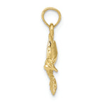 FJC Finejewelers 10k Yellow Gold Hummingbird Charm Textured
