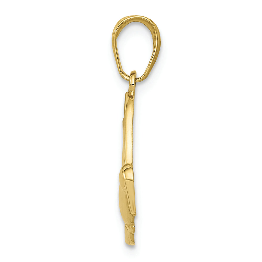 FJC Finejewelers 10k Yellow Gold Hummingbird In Flight Charm