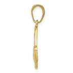 FJC Finejewelers 10k Yellow Gold Hummingbird In Flight Charm