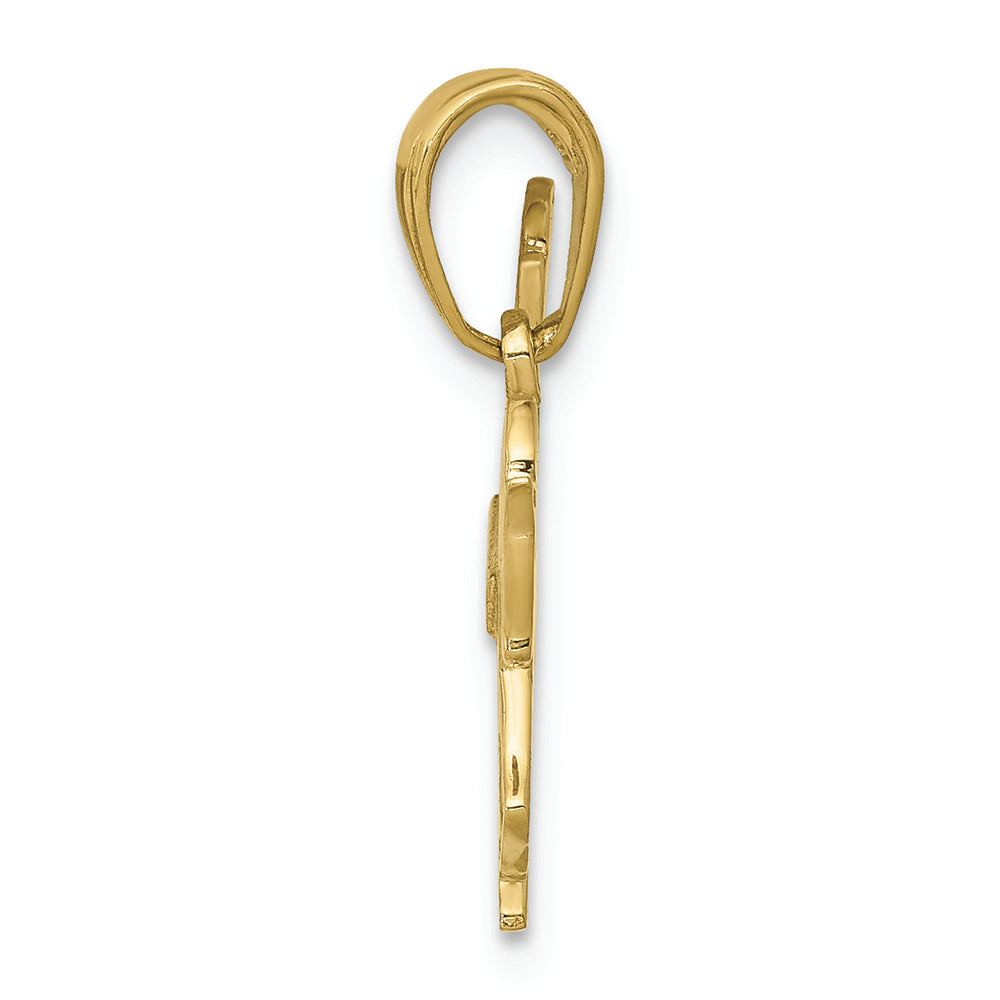 FJC Finejewelers 10k Yellow Gold Horse Engraved Charm