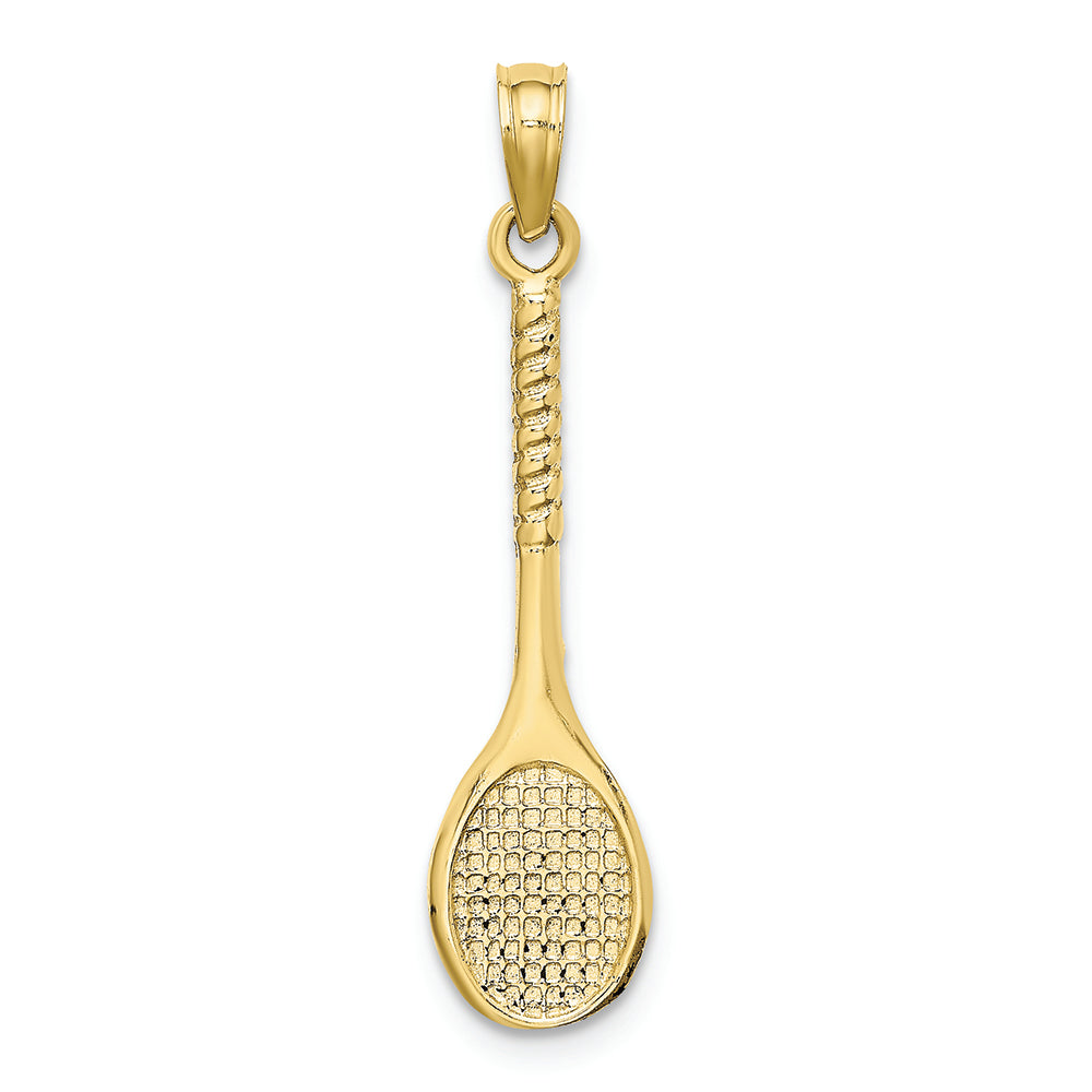 FJC Finejewelers 10k Yellow Gold 3d Tennis Racquet Charm