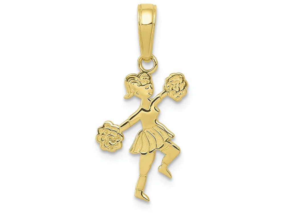 FJC Finejewelers 10k Yellow Gold Cheerleader with Pom-poms Charm