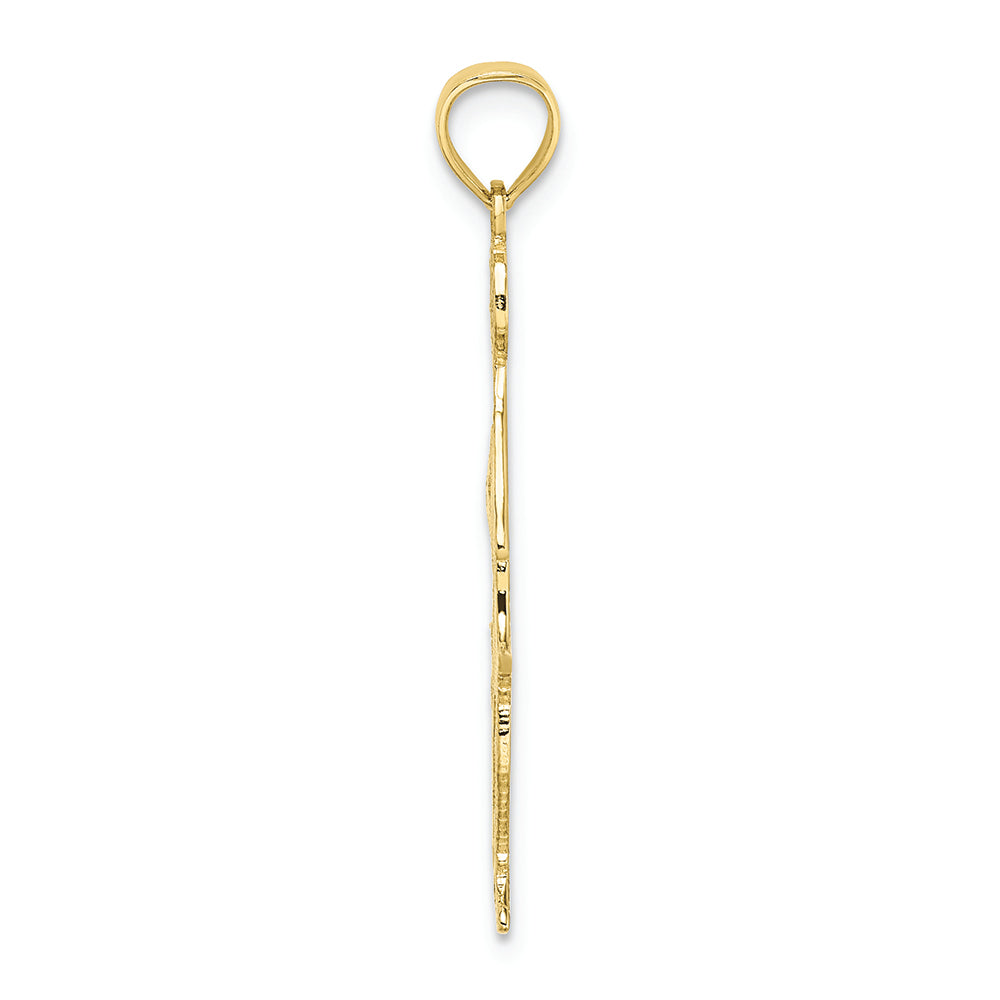 FJC Finejewelers 10k Yellow Gold Cheerleader with Hand On Head Charm