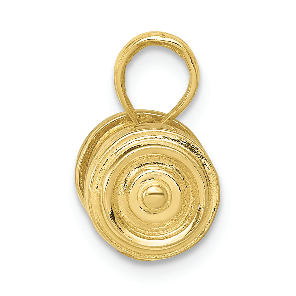 FJC Finejewelers 10k Yellow Gold 3d Single Barbell Charm