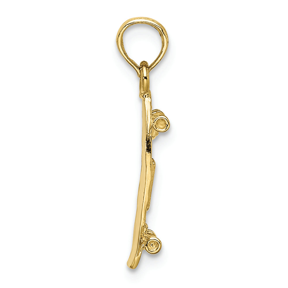 FJC Finejewelers 10k Yellow Gold 3d Skate Board Charm